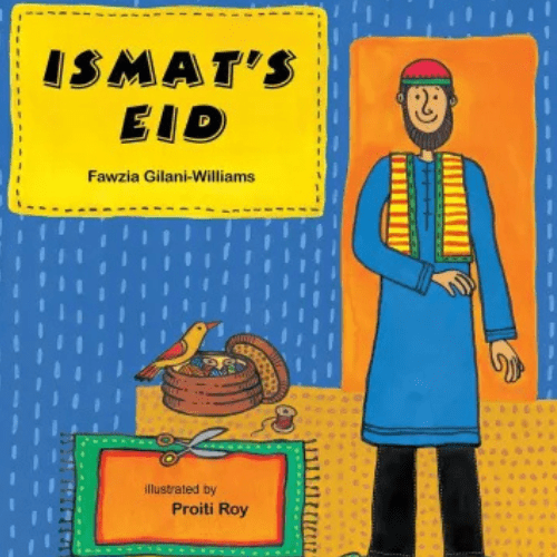 Surrounded by smiling family on Eid morning, Ismat is puzzled as to why his trousers fall short.